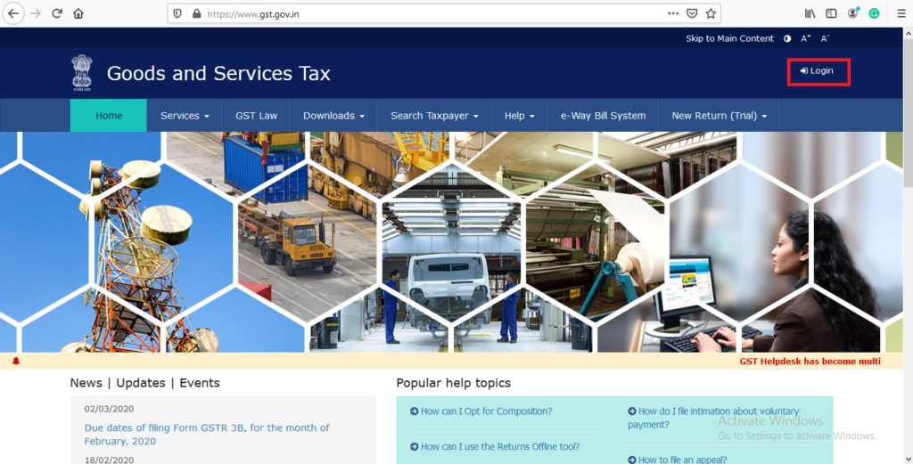 www.gst.gov.in