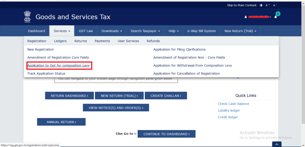 How to opting in Composition Scheme under GST for financial year 2020-21